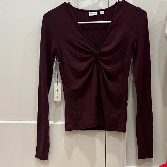 Aritzia Tops - Aritzia Babaton Marina Rich Maroon Long Sleeve